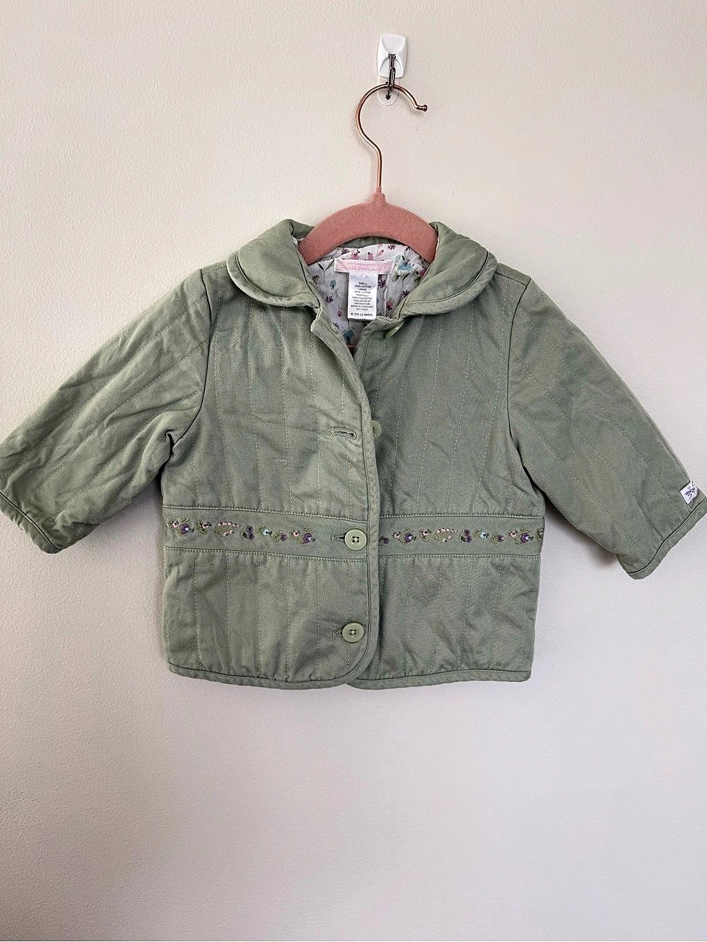 Janie and Jack Floral Jacket in Green Girls 6-12M